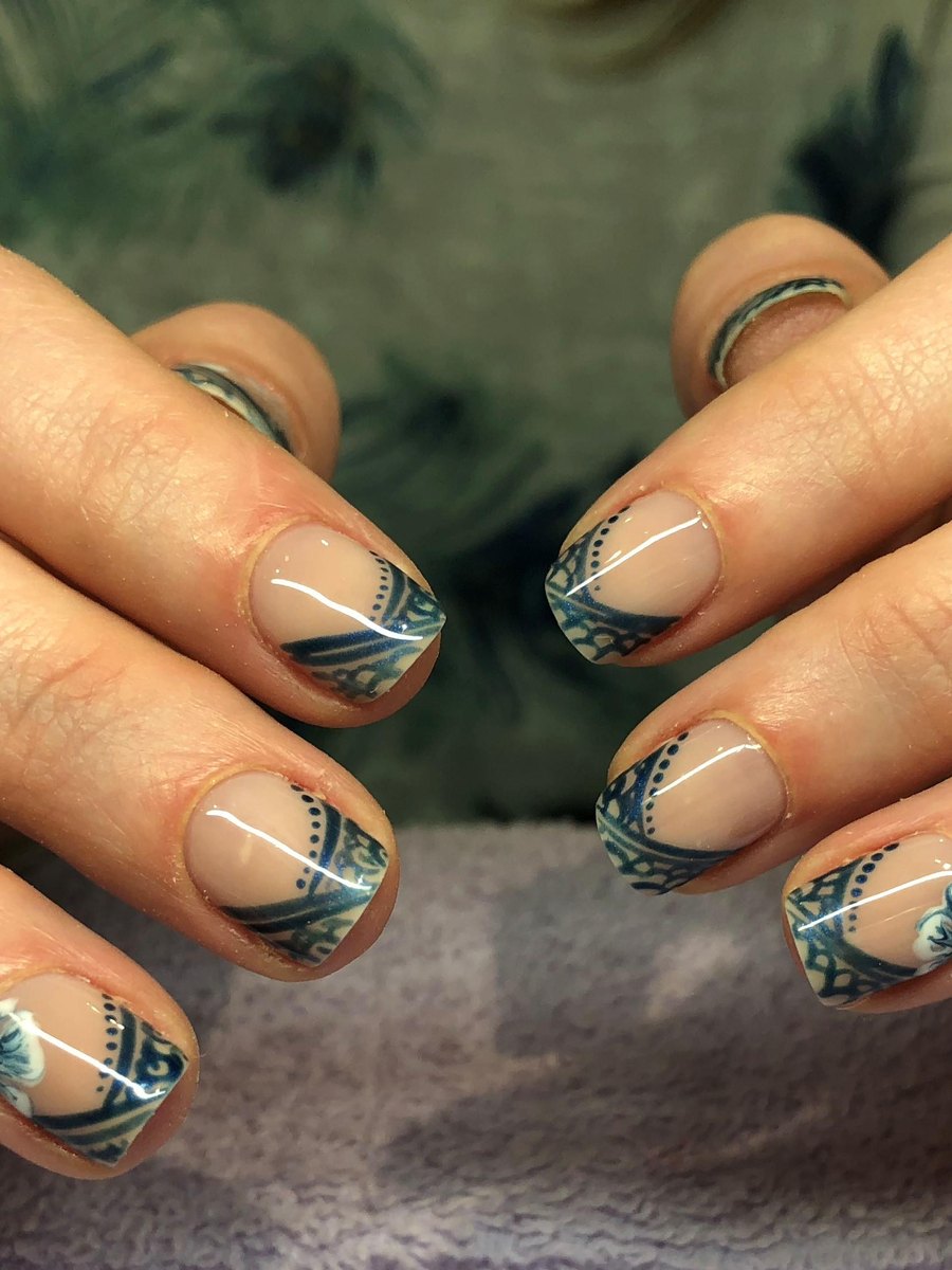 Before: Gel manicure with fine art at our beauty salon in Bangkok