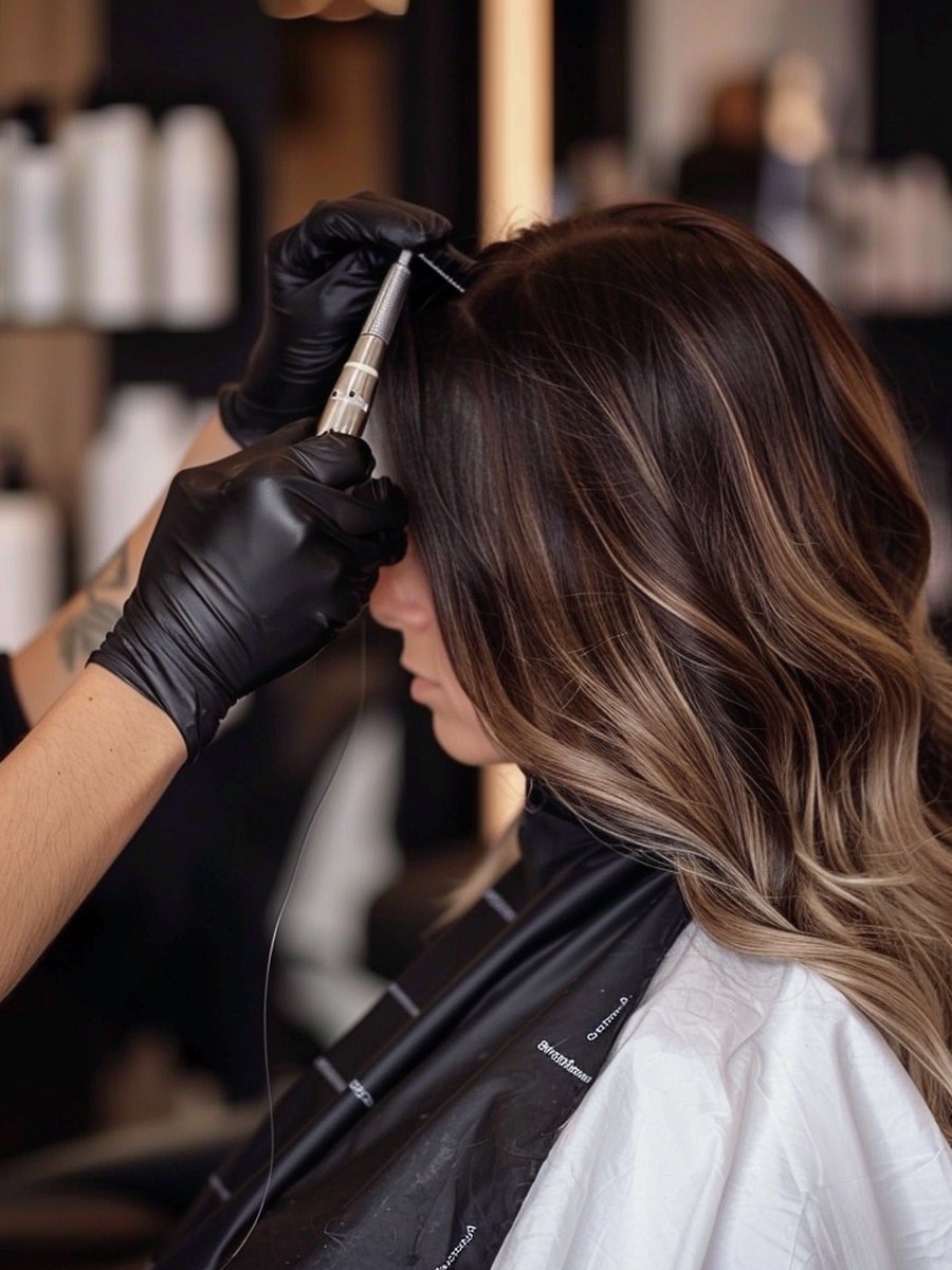 Before: Soft balayage colour at our beauty salon in Bangkok