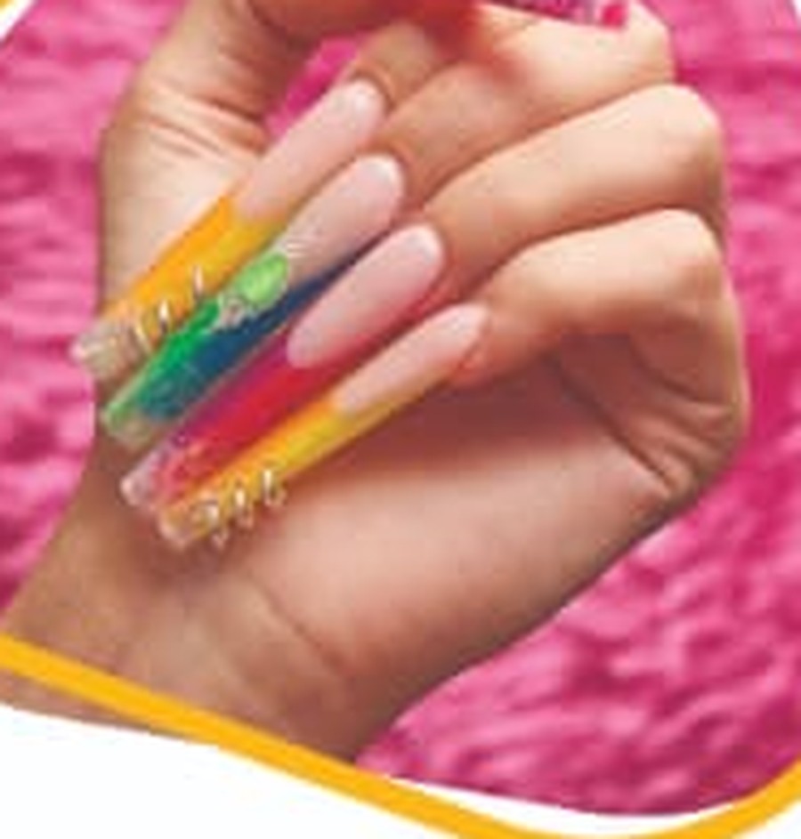 Long extensions with a bright finish — Nail in Pratunam, Bangkok